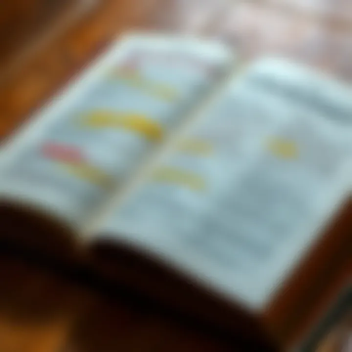 A close-up of an open book showing highlighted passages and notes in the margins, signifying impactful quotes from a new literary work.