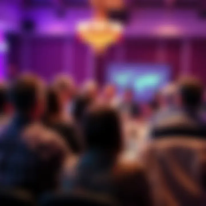 A diverse group of people engaged in a lively debate, sharing ideas and opinions in a lively setting.