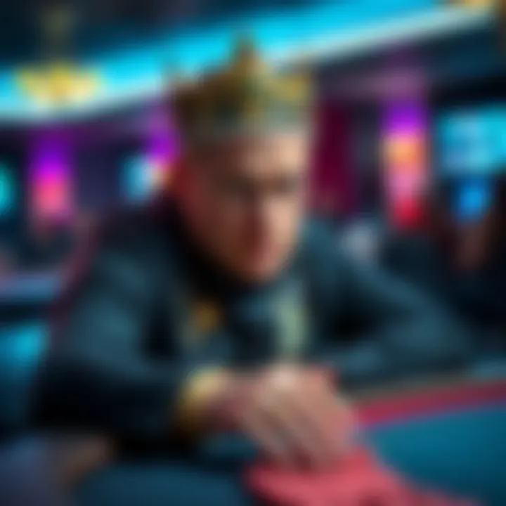 Ossi "Monarch" Ketola looking concerned at a poker table after losing money to Wiktor "Limitless" Malinowski