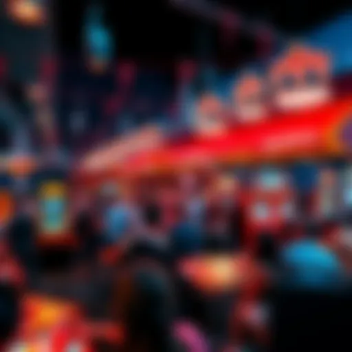 People enjoying drinks and playing games at the outdoor casino area of Crown Melbourne