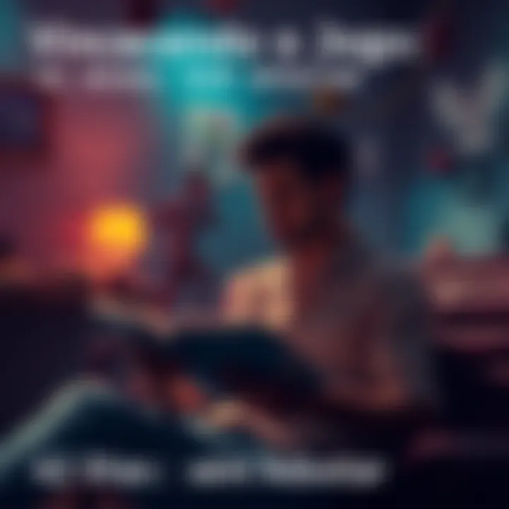 Person reflecting on their journey, surrounded by healthy activities like exercise and reading, symbolizing positive lifestyle changes post-gambling.