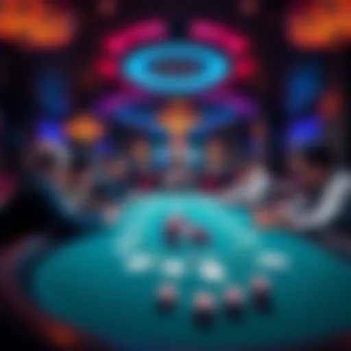 A poker table with players engaged in a game at Paradise Casino Walkerhill in South Korea