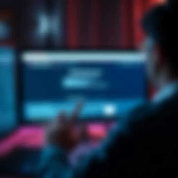 A frustrated person trying to access Parimatch.com on a computer, showing error messages on the screen.