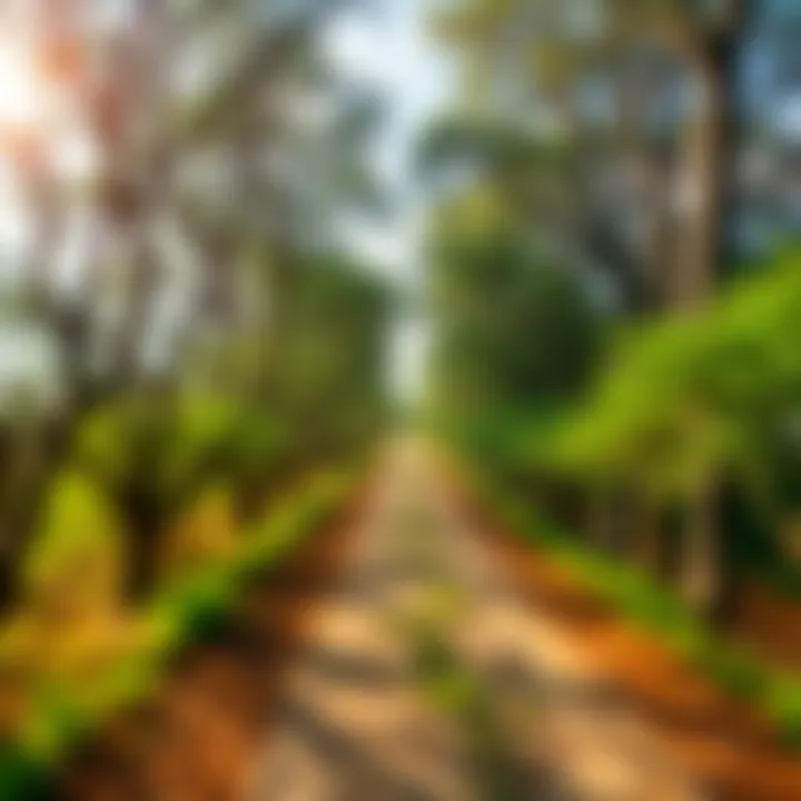 Path to Peace A peaceful pathway surrounded by trees leading to a bright sky, symbolizing hope and salvation.