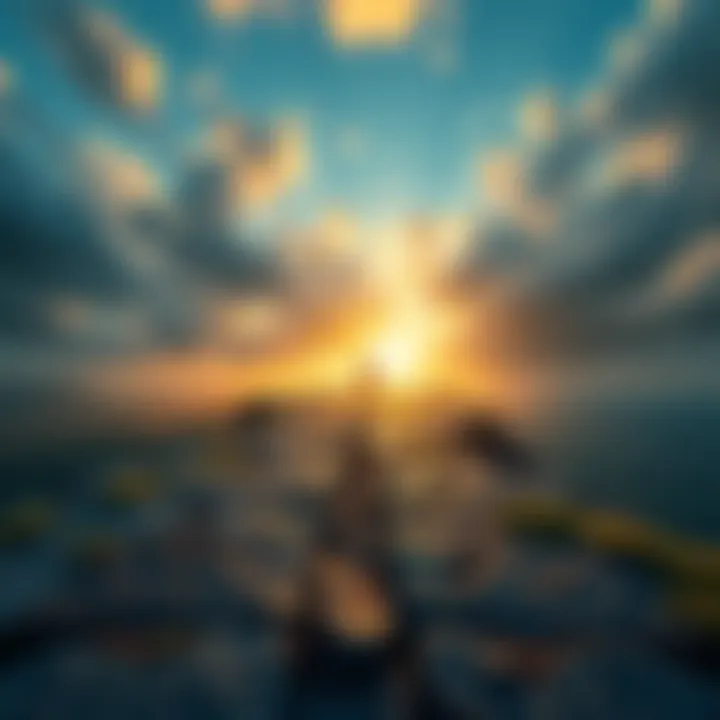 A person standing at the edge of a path that splits into two, symbolizing choices and challenges on the journey to success.