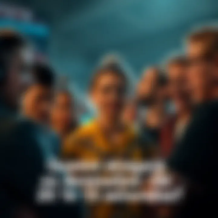 A group of people talking about the 20 and 15 second challenges, showing various emotions of frustration and determination.