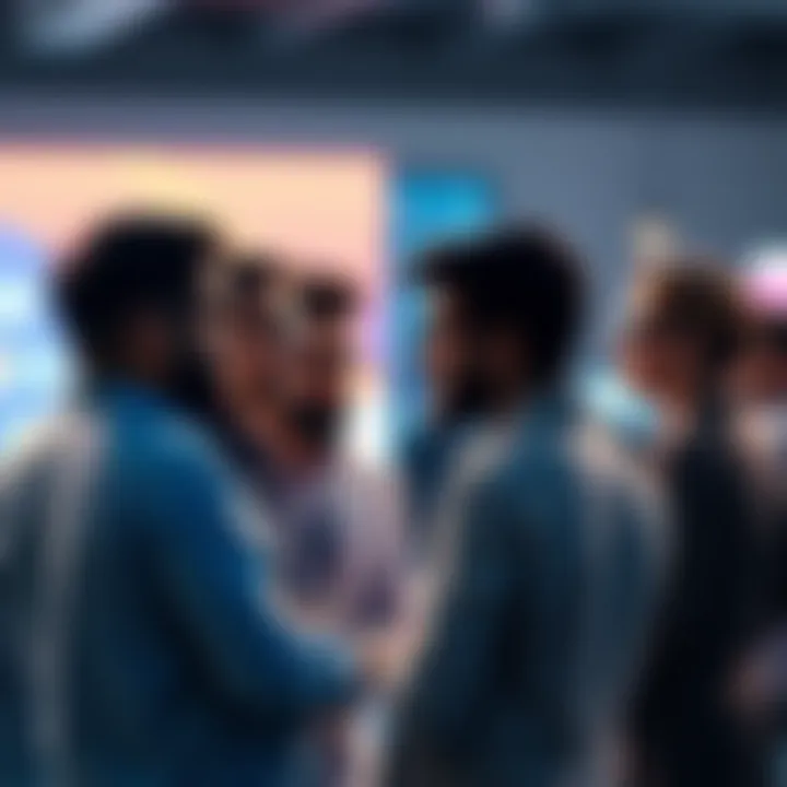 People Discussing Future Trends Group of people engaged in conversation about upcoming changes and trends in various sectors.