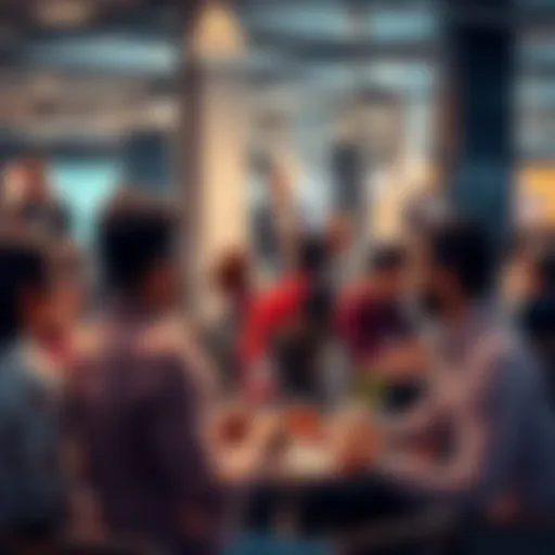 A group of people engaged in a lively discussion, sharing opinions and ideas in a casual setting.