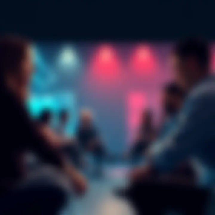 A group of people engaged in conversation about life's challenges and reflections