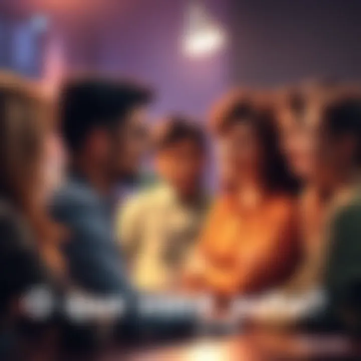 A group of people sharing their thoughts in a lively discussion