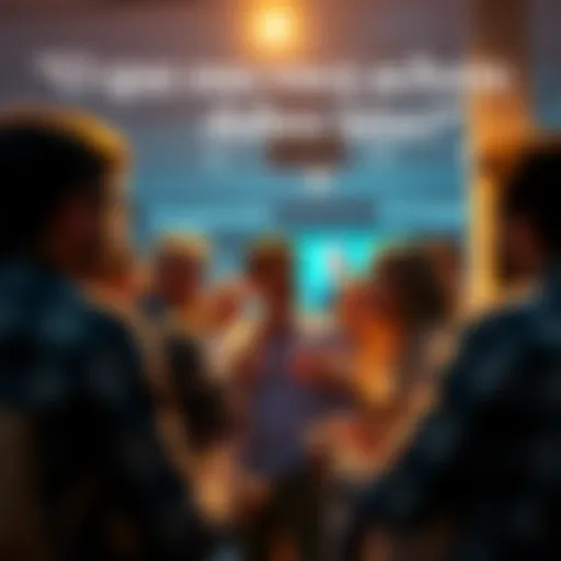 A group of people engaging in a lively discussion about current topics