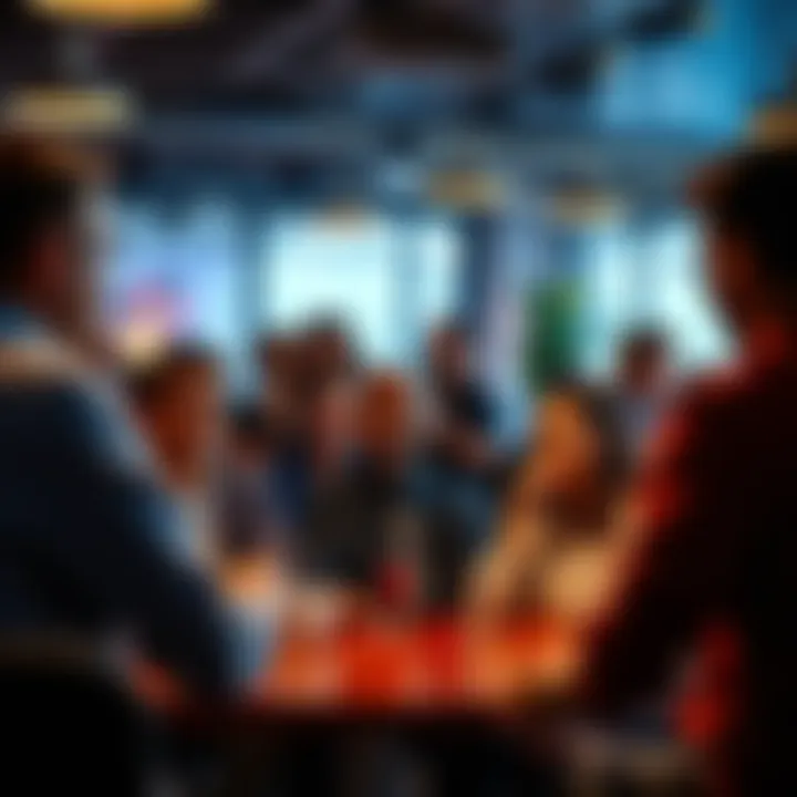 A group of people debating and sharing opinions about a rumor in a casual setting.