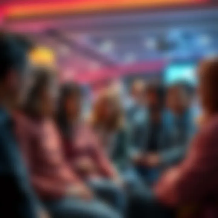 Group of people sharing experiences about self-exclusion from gambling in Illinois
