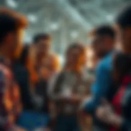 Group of people engaging in a conversation about Wen, sharing ideas and expectations.