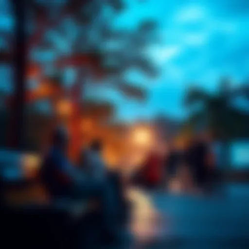 Group of people engaging in reload activities at a park setting