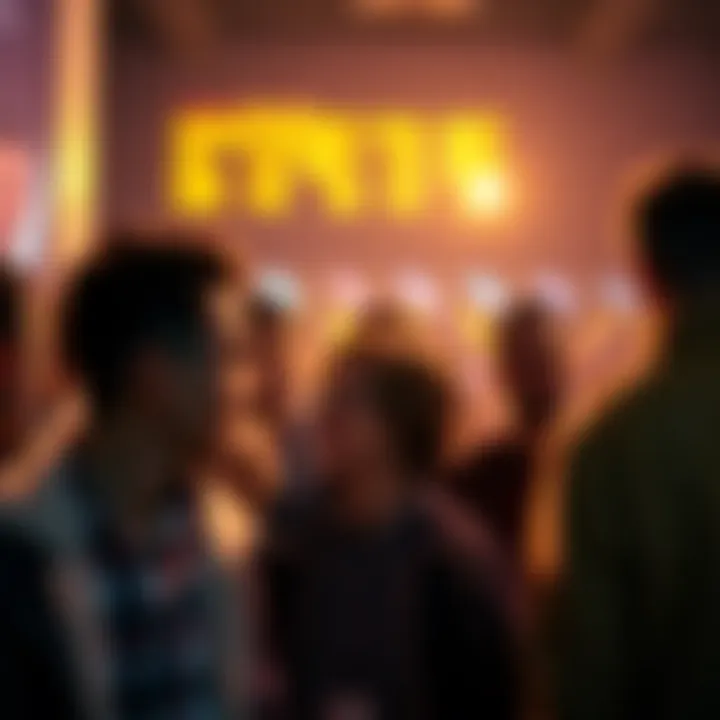 Group of people eagerly discussing and anticipating the next monthly event