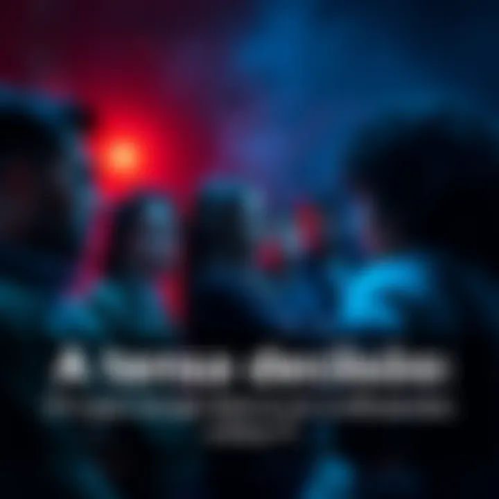 A group of individuals in a tense discussion, weighing their options in a critical situation