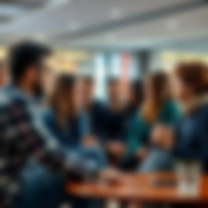 Group of people discussing their thoughts and feelings about a topic in a casual setting