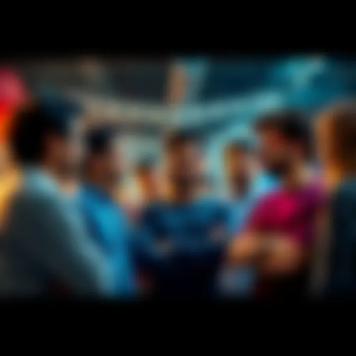 Group of people engaging in a discussion and sharing thoughts