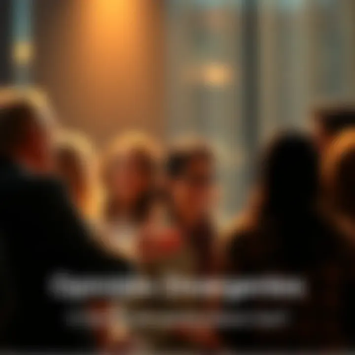 A diverse group of people discussing various opinions in a lively conversation