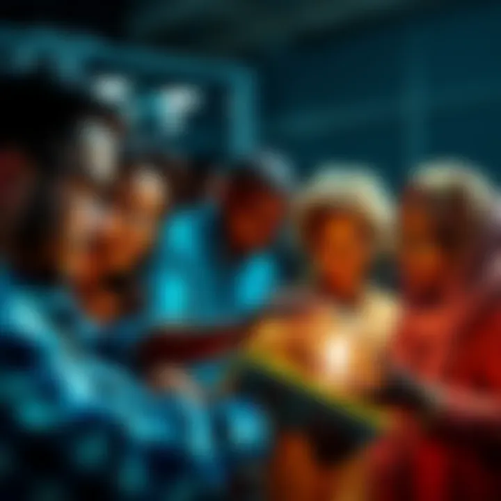 A group of diverse people collaborating and sharing ideas to achieve their dreams