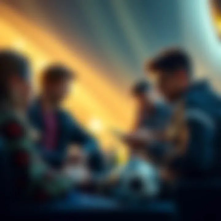 Group of friends discussing strategies for betting in a relaxed setting