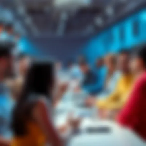 A group of people engaged in a discussion about opinions in a user board setting