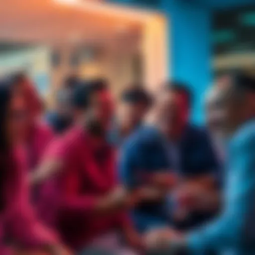A group of people laughing while discussing easy money opportunities in 2026