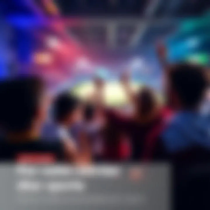 A group of friends cheering and celebrating while watching a sports game on TV