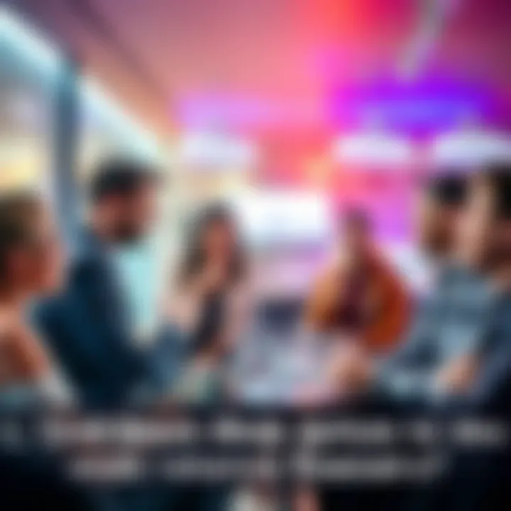 A group of people sharing experiences about financial decisions and profits in a casual setting