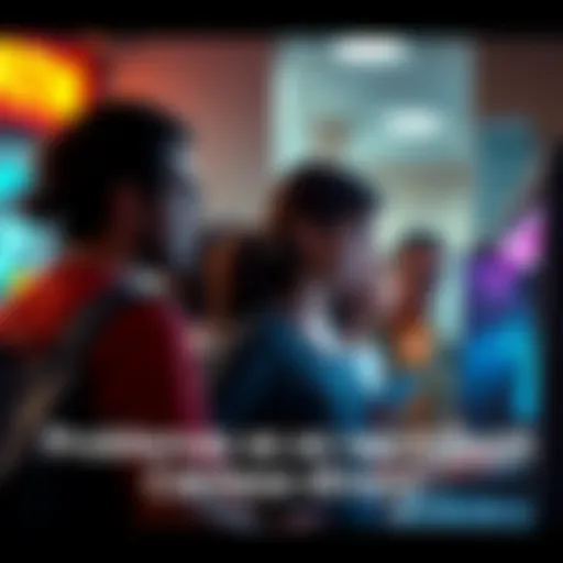 A group of people looking frustrated at an ATM after unsuccessful cash withdrawal attempts