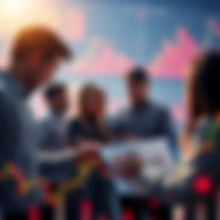 People investing in 2026 A group of people analyzing financial charts and discussing investment strategies for the year 2026.