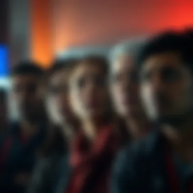 People Looking Concerned Group of people with worried expressions reflecting on lost hope and expectations.