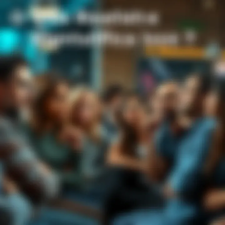 A diverse group of people deep in thought, discussing a challenging question in a casual setting.