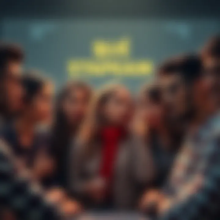 A group of people discussing and reacting to a bold statement, expressing various emotions like surprise and curiosity.
