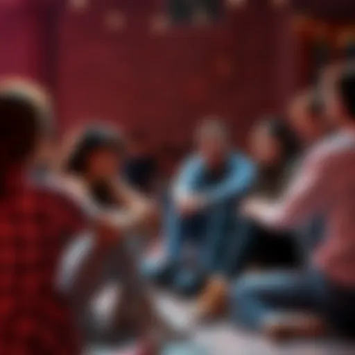 A group of people sitting in a circle, sharing their weekend experiences and challenges in a discussion.