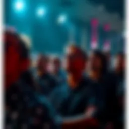 Group of people experiencing excitement and anxiety while waiting for award results