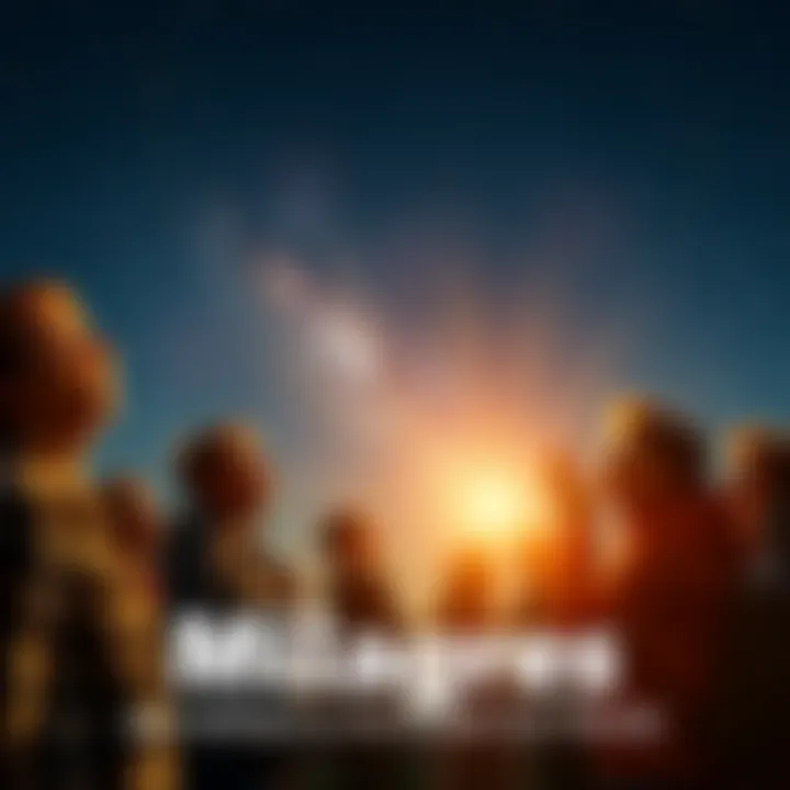 A group of people gathered outdoors, looking up with hopeful expressions as bright stars fill the night sky, symbolizing the possibility of miracles