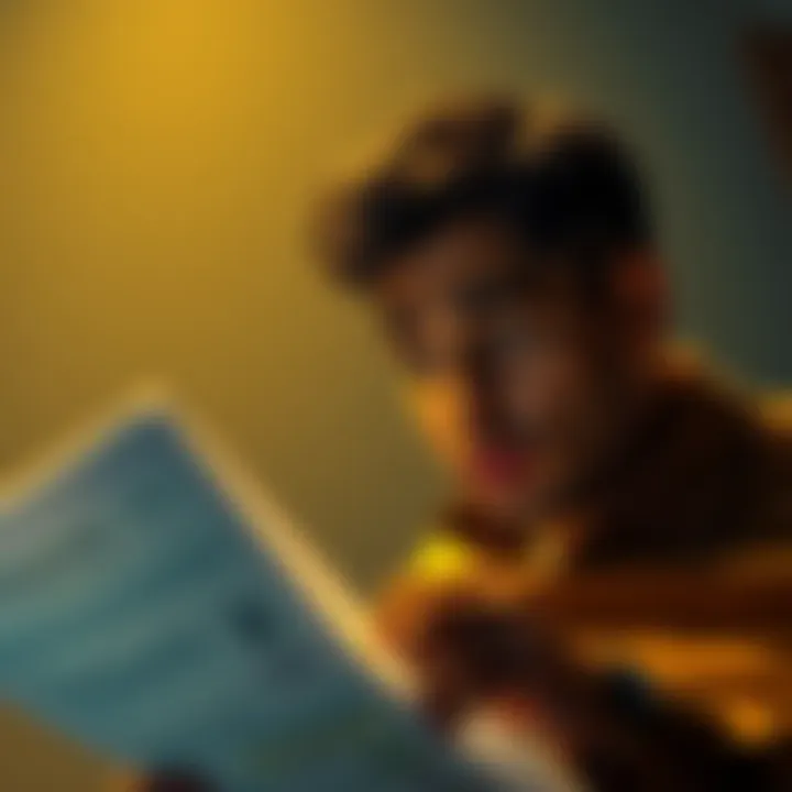 A person examining papers with a puzzled expression, questioning if the situation is a scam or legitimate.