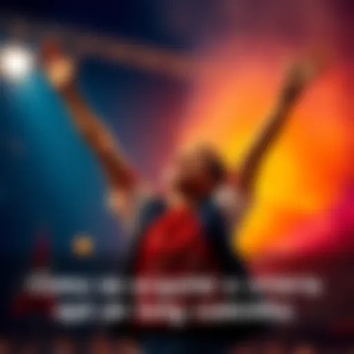 A person raising their arms in triumph after overcoming challenges, showing joy and determination