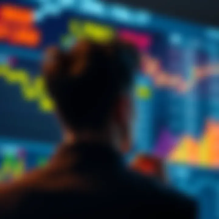 A person looking at a screen showing financial data, deep in thought about cashing out their investment