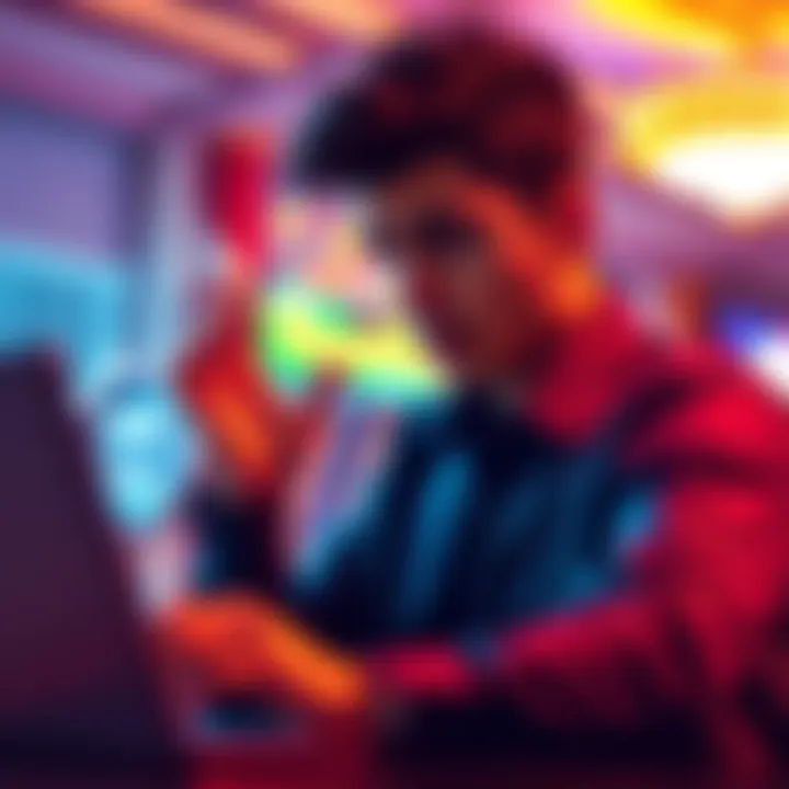 Person contemplating online gambling legitimacy A person looks worried while checking their laptop for information about a gambling site after a big win