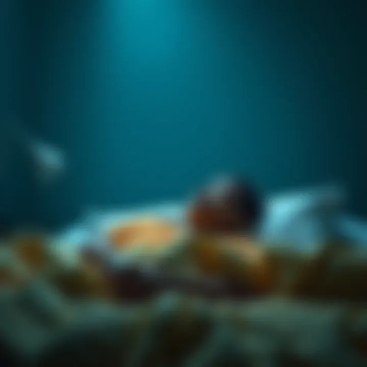 A person lying in bed looking at the ceiling, deep in thought about worries and anxieties at night.