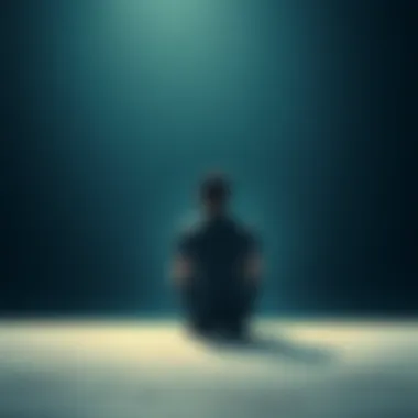 Person Reflecting on Loss Individual sitting alone, deep in thought, symbolizing loss and the search for balance in life