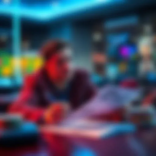 A person appears worried as they review financial documents at a table, symbolizing significant monetary losses in gaming.