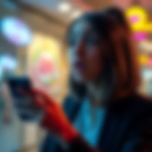 A surprised person staring at their phone, realizing they forgot to post something important.