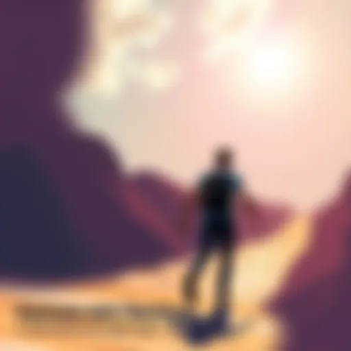 Person taking action towards goals A person confidently walking towards a goal with enthusiasm and determination