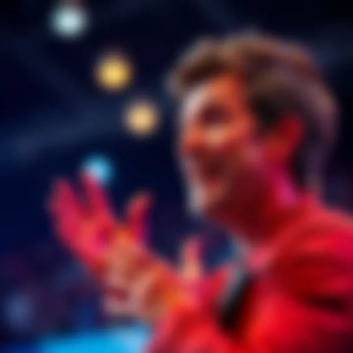 A person animatedly talks about a betting point with a thoughtful expression