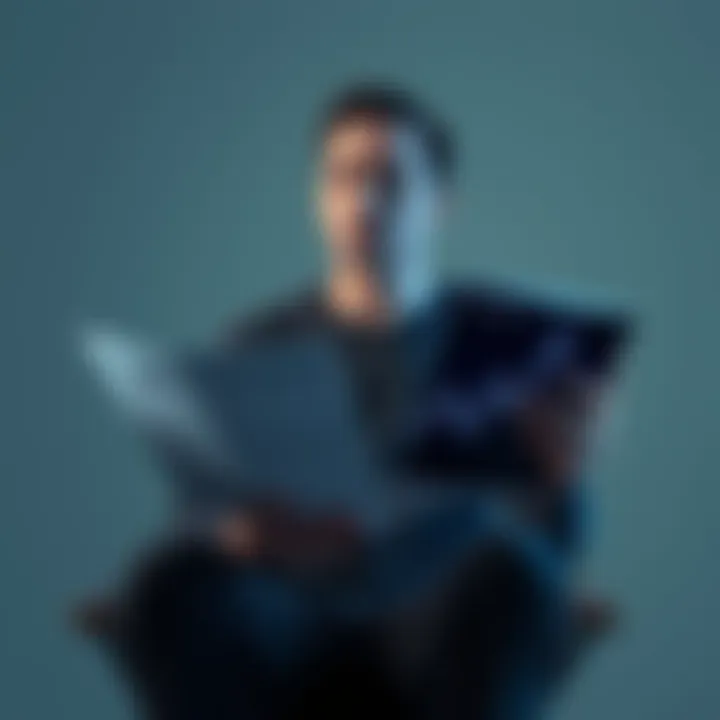 A person sitting alone with a worried expression, holding a 401k statement and looking at a rehab brochure, symbolizing a tough decision between work and recovery.