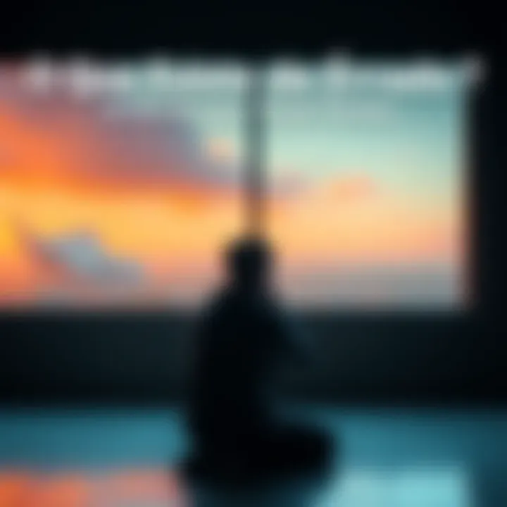 A thoughtful person sitting alone, looking out a window, reflecting on their life decisions